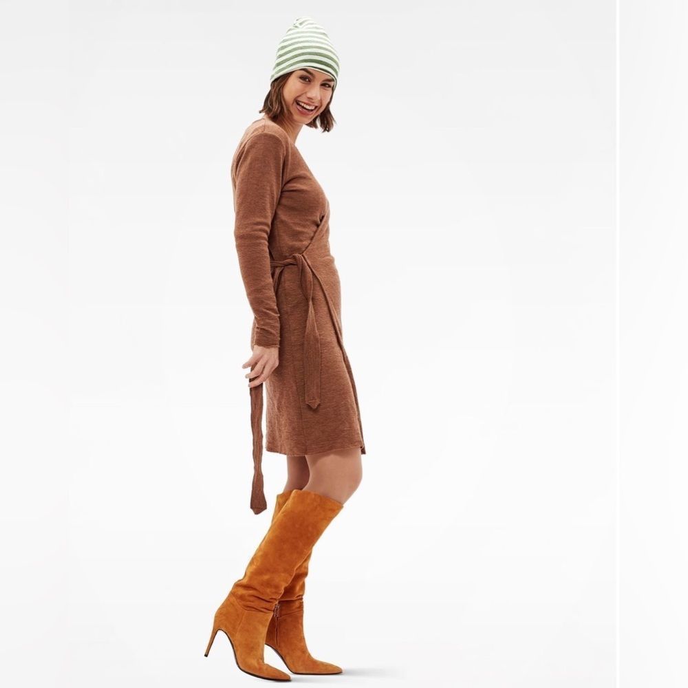 🐑By Basics🐑 Merino Wool Wrap Dress - Picture 12 of 14